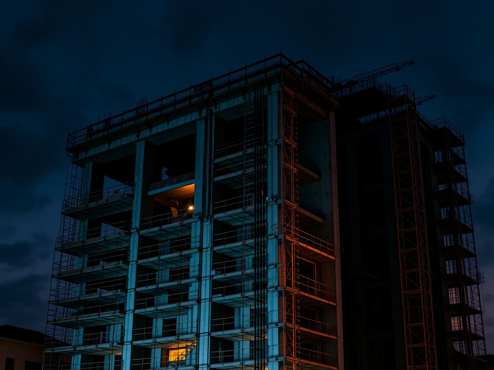 Structural modification works — capability reference — illustrative visual example of commercial construction standards, not a completed MARCVEX project